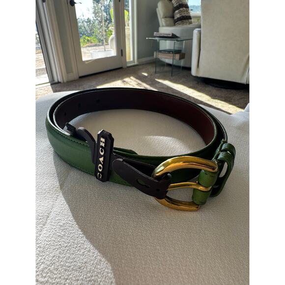COACH Green leather belt - Picture 1 of 5